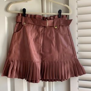 Faux leather Zara skirt with pockets